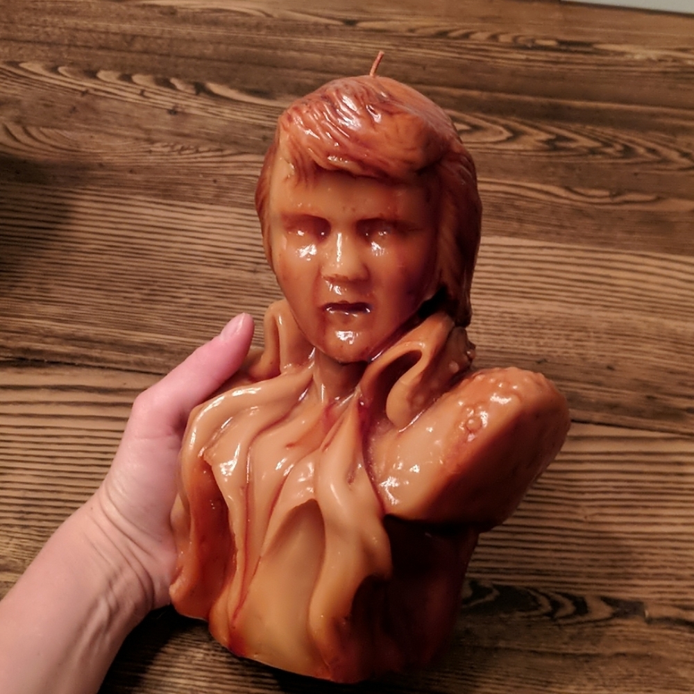 Elvis bust candle